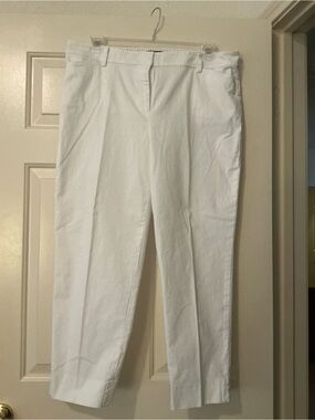 NWOT Talbots Cropped White Pants, SZ 16